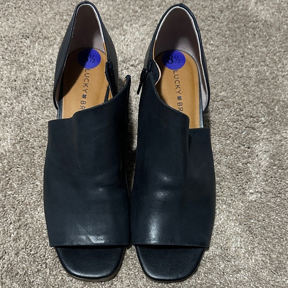 Lucky Brand Shoes - Lucky Brand Black Leather Mules